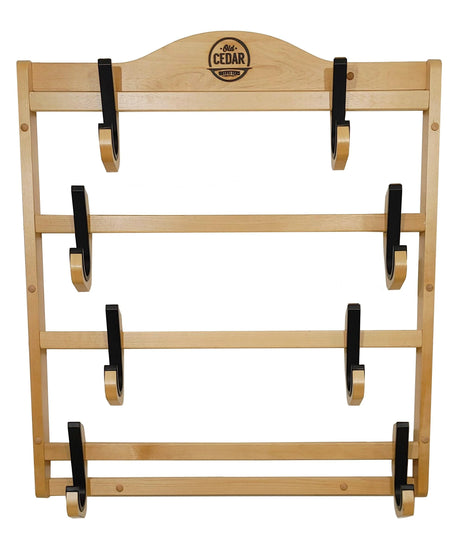 Old Cedar Outfitters Hardwood Wall-Mounted Gun Rack; Adjustable for Long Guns and Long Pistols Old Cedar Outfitters