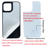 JUSTRY 5 Sets Sublimation Blanks Phone Case Bulk Covers Compatible with iPhone 15, 6.1-Inch, 2 in 1 2D DIY Case Soft Rubber Cover+Inserts Matte,Easy to Sublimate Customized Wholesale Pack JUSTRY