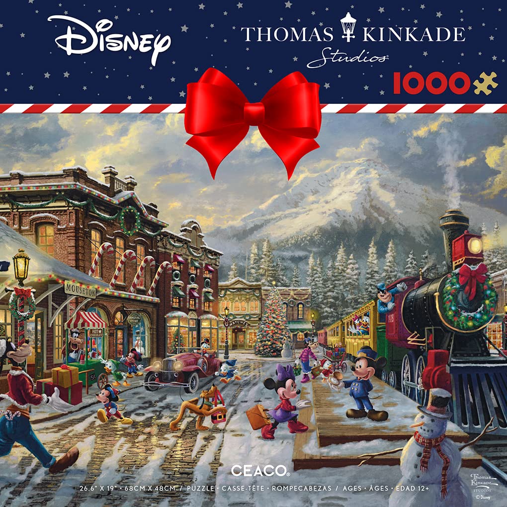 Ceaco - Thomas Kinkade - Disney - Holiday - Candy Cane Express - 1000 Piece Jigsaw Puzzle Ceaco