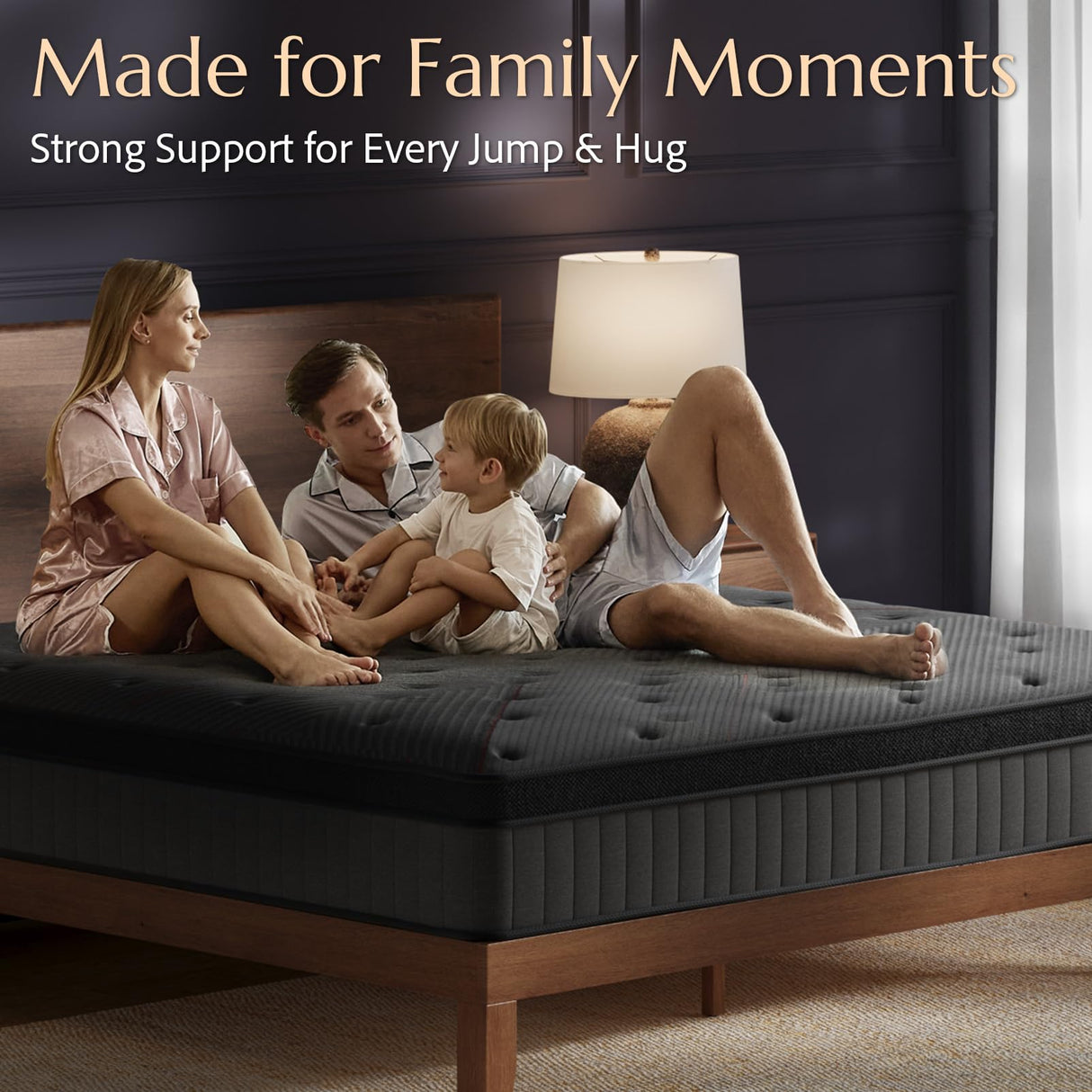 ZLNDR Aura Queen Mattress - 12 Inch Hybrid Mattresses Queen Size in a Box - Medium Firm Colchones Queen Cooling Gel Memory Foam & Pocket Coils for Pressure Relief - Motion Isolation - Black ZLNDR