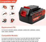ARyee 6.0Ah 20V LBXR20 LBX4020 Lithium Battery Compatible with Black and Decker 20Volt Max LB20 LBX20 LBXR2020 LB2X4020-OPE LBXR20-OPE Cordless Power Drill Driver Tools ARyee