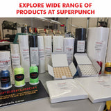 Superpunch Cloud Cover Stitch 12 inch x 10 Yard Roll, SuperStable Lightweight Stabilizer, Over The Back Fusible, Iron On Soft Cutaway Stabilizer for Embroidery Machines Backing - White - Made in USA Superpunch