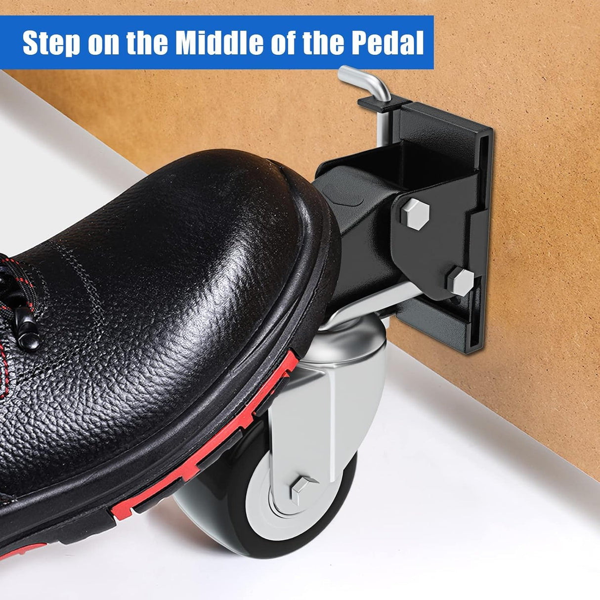 DOZAWA Retractable Workbench Casters with Quick-Release Caster Plate Set (4PK) 700lb Load Capacity, 2 Mounting Options DOZAWA