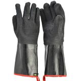 BBQ Gloves Cooking Gloves Food Contact Safe No BPA Insulated Waterpoof, Oil Proof, Heat Resistant BBQ, Smoker, Grill, and Outdoor Cooking Gloves, Neoprene Material Made in USA, 13 Inch Long G & F PRODUCTS