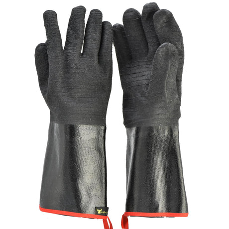 BBQ Gloves Cooking Gloves Food Contact Safe No BPA Insulated Waterpoof, Oil Proof, Heat Resistant BBQ, Smoker, Grill, and Outdoor Cooking Gloves, Neoprene Material Made in USA, 13 Inch Long G & F PRODUCTS