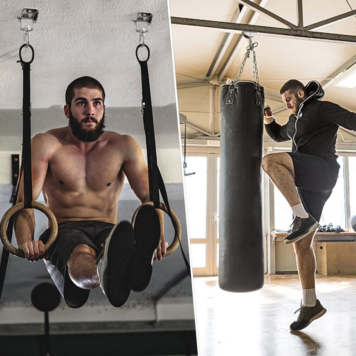 Aisto Heavy Duty Swing Hangers for Wooden Sets 2000 LB Capacity Hammock Hanger 360 Swivel Stainless Steel Swing Hardware Accessories 2 Packs for Porch Playground Yoga Heavy Bag Aisto