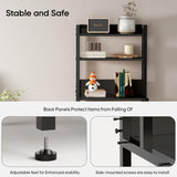 YUJSBHJAN Nightstand with Fabric Drawers,5-Tier End Table for Living Room, Bakers Rack with one Drawer;Storage Cabinets for kicthen,Bedroom,Living Room,Black YUJSBHJAN