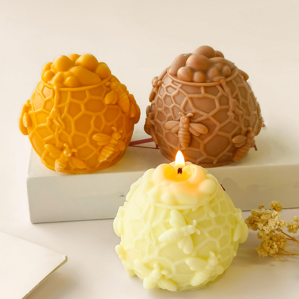 Honeycomb Silicone Cylinder Mold for Resin Casting & Candle Making ESEDAGE