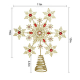 Christmas Tree Topper Indoor Festive Christmas Snowflake Treetop Metal Decoration for Holiday Home Ornament Topadorn