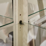 Wekuku Elegant White Lighted Corner Curio Cabinet Glass Display Case for Living Room, Bar Storage, Antique Collections Wine with Built in Lighting Wekuku