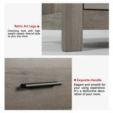 Vikiullf 6 Drawer Dresser - Farmhouse Dressers for Bedroom, Wooden Double Dresser, Storage Dressers Organizer for Bedroom, Living Room, Hallway, Entryway, Horizontal Dresser, Grey Vikiullf