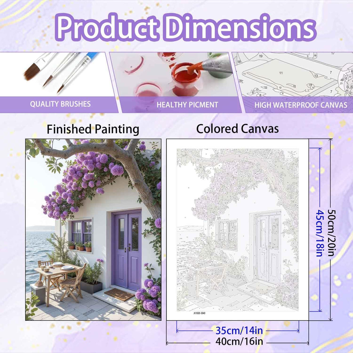 Yunruily Paint by Numbers Kits for Adults Landscape-Paint by Numbers for Adults Canvas,Paint by Number Adult for Gifts Home Wall Decor (16x20inch) Yunruily