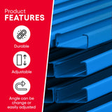 Ultimation Industries Light-Duty Roller Stand - Adjustable Height Tool Stand with Steel Conveyor Rollers, 12" x 3' Galvanized Steel, Ideal Roller Stands for Woodworking, 540 lbs Capacity, Made in USA Ultimation