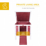 PawHut Small Wooden Rabbit Hutch Bunny Cage Guinea Pig Cage Duck House Dog House with Openable & Waterproof Roof, Red PawHut