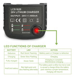 JYJZPB 20V MAX Lithium Battery Charger Compatible for Black & Decker 20V Lithium Battery LBXR20 LBX20 LB20 LBXR20-OPE LBX 4020 LB2X4020 LBXR2020-OPE, LCS1620 Lithium Battery Charger JYJZPB