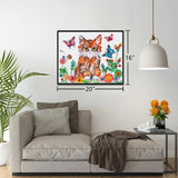 Uniquilling Quilling Kit, Paper Quilling Kits, 16 * 20-in Cat& Butterfly Paper Filigree Kits with Quilling Tools& Using Manual, DIY Quilling Artwork Modern Wall Art for Living Room Uniquilling