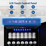 Velivi 24 Inch Beverage Refrigerator Outdoor, Under Counter Beverage Cooler for Patio, Built-in Drink Fridge 210 Cans, with Stainless Steel Door for Soda, Beer, Wine Velivi