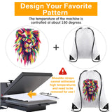 100 Pcs Sublimation Drawstring Bags Bulk White Blank Drawstring Backpacks Reusable Gym Sport Sinch Sack Backpack Heat Press DIY Crafts for Kids Adults Traveling Home Gift Sieral
