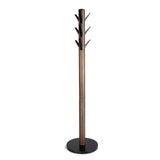 Umbra Flapper Coat Rack, Clothing Hanger, Umbrella Holder, and Hat Organizer, Great for Entryway, Black/Walnut (320361-048) Umbra