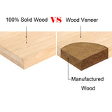 eHemco Kitchen Island Cart on Wheels with Drawer, Storage Cabinet, Shelf and Natural Solid Hardwood Top, White Base eHemco