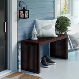 APRTAT Bamboo Dining Bench Indoor Long Bench Entryway Shoe Rack Bench,Outdoor Modern Wood Benches 35 Inch Bamboo Bench for Living Room Hallway Bedroom Bathroom APRTAT