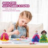 JMMICO Poke in Pro Art Kits for Girls, Poke Art for Kids Ages 4-8, 10 PCS Princesses & 5 PCS Decors, No Mess DIY Princesses Craft, Gifts for 4 5 6 7 8 9 10 Year Old Girls & Boys JMMICO