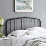Modway Lennon Modern Farmhouse Metal Queen Headboard in Black Modway