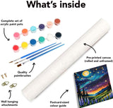 Paint by Numbers Kit for Adults-Starry Sky Paint by Number Kits on Canvas Without Frame, DIY Abstract Landscape Adults' Paint-by-Number Kits Oil Painting for Home Wall Decor16x20inch Generic