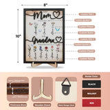 Personalized Grandma's Garden Birth Month Flowers Photo Frame Wall Art Custom Wooden Family Name Sign Grandmother Nana Mimi Gigi Gift For Mothers Day, Grandparents Day Family Home Decoration vinatimes