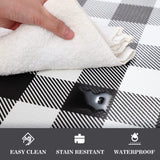 MAYHMYO 2 PCS Anti Fatigue Rugs Non Skid Waterproof Floor Mat Cushioned Black and White Farmhouse Comfort Standing Kitchen Mats for Floor, House, Sink, Office MAYHMYO