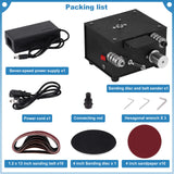 2 in 1 Mini Belt Disc Sander,4 Inch Sanding Disc Machine,1.18 x 13 inch Belt Sander 8000RPM for Knife Sharpening, Wood, Crafts, Metal, Stone, and Scissors Grinding Poiget