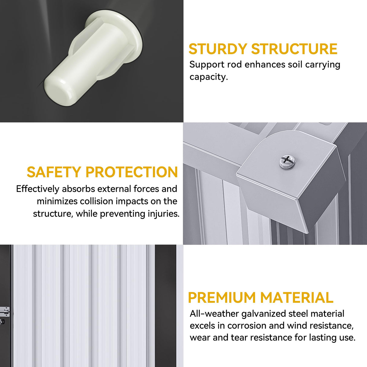 DWVO 5.6' x 3.2' Outdoor Storage Shed, Large Metal Tool Sheds, Heavy Duty Storage House with Lockable Doors & Air Vent for Backyard Patio Lawn to Store Bikes, Tools, Lawnmowers,White DWVO