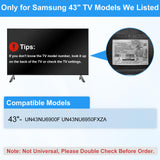 Dinghosen 43 Inch TV Stand for Samsung TV Legs, for UN43NU6900F UN43NU6950FXZA 43" Class 4K (2160p) Ultra HD Smart LED TV, for Samsung TV Stand Legs, with Screws, Black Dinghosen