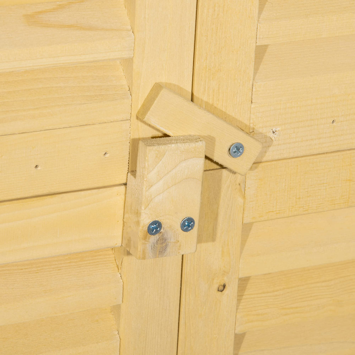 Outsunny 3' x 5' Wooden Outdoor Storage Cabinet, Garden Sheds & Outdoor Storage with Asphalt Roof & 2 Large Wood Doors with Lock, Natural Outsunny