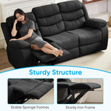 Mjkone Recliner Home Theater Seating, 3 Seater Reclining Couch Sofa & Loveseat & Chair Sets, 6 Seat Manual Control Reclining Living Room Set, Double Love Seat Recliner Sofa Couch Set, Dark Grey Mjkone