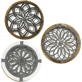 Colyltoy 3 Pieces Farmhouse Wall Decor, Rustic Wood Round Wall Art, Hanging Decoration for Living Room Bathroom Bedroom Home Indoor Outdoor Office,15.8inch Colyltoy