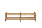 TRINITY Basics 2-Tier Stackable Bamboo Shoe Rack - (2 Pack) (TBFLNA-24112) TRINITY