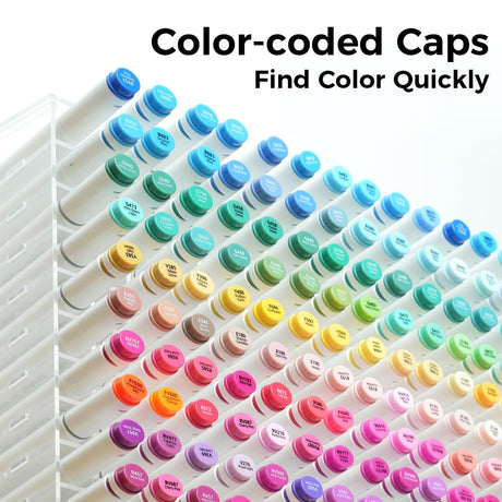 Ohuhu Alcohol Markers Double Tipped Art Marker Set for Artists Adults Coloring Sketch Illustration - Chisel & Fine Dual Tips - 100 Colors - Oahu Series of Ohuhu Markers - Refillable Ink Ohuhu