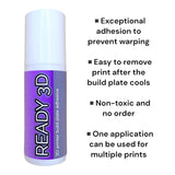 Ready 3D Printer Build Plate Adhesive and Build Plate Cleaner - Excellent Hold, Easy Release, Non-Toxic and Odorless ACMAXPRO