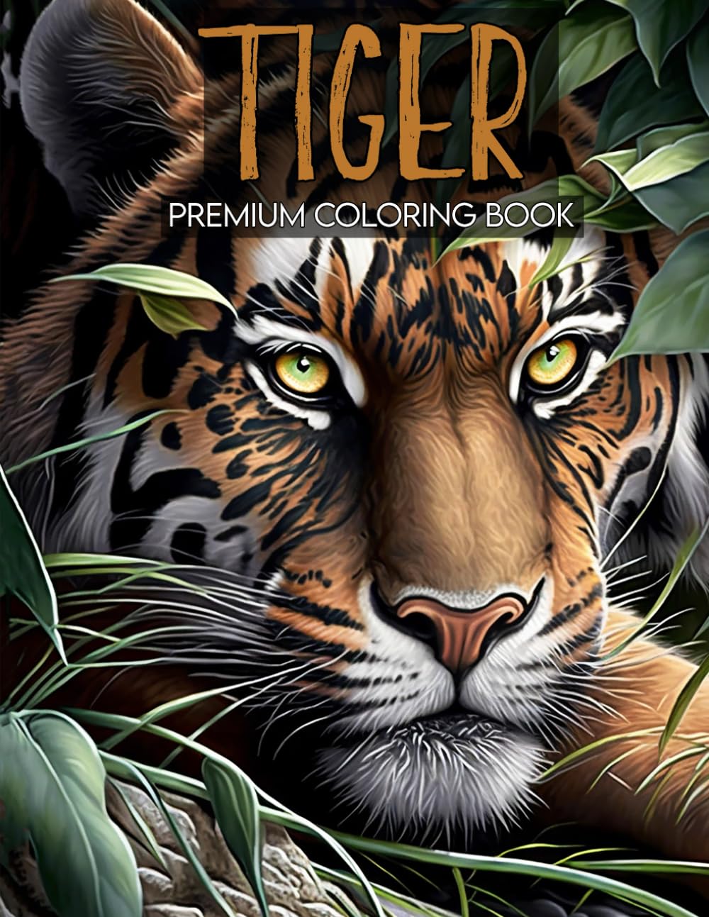 Tiger Premium Coloring Book for Adults: 25 Majestic and Detailed Tiger Illustrations for Relaxation and Creativity Majosta