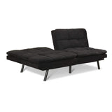 Mainstay.. Memory Foam Futon, Black Suede, Fabric, Wood, Metal + Free Clean Fabric Cloth (Black Suede) Mainstay