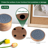 EDEGG Wood Coasters for Drinks, Absorbent Coaster Sets of 5, Drinks Coasters for Coffee Tabletop Protection, Non-Slip, Non-Stick, Suitable for Kinds of Cups Wooden Table Hot or Cold Drink, 4.3 Inches EDEGG