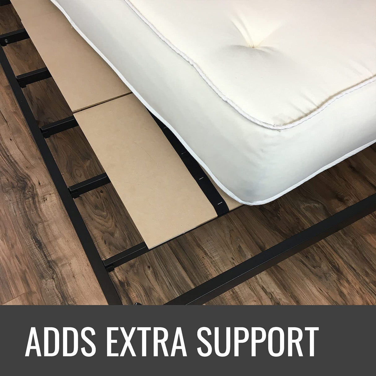 DMI Foldable Box Spring, Bunkie Board, Bed Support Slats for Support to Streamline and Minimize the Bed, No Assembly Needed, Twin Size, 60 x 30,Brown DMI