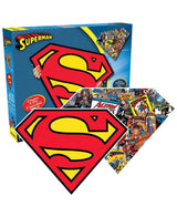 Aquarius Superman Logo 600 Piece 2 Sided Diecut Shaped Jigsaw Puzzle AQUARIUS