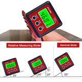 RISEPRO Digital Level Box Angle Gauge Protractor Inclinometer Bevel Box with Magnet Base & Large LCD Backlight, Calculating for Carpentry, Building, Masonry, Automobile RISEPRO