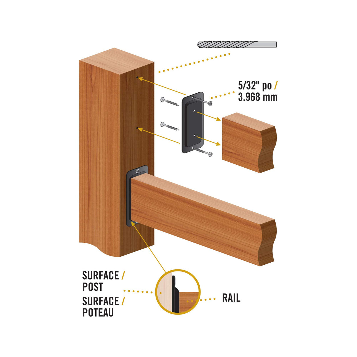 Nuvo Iron RH24B Steel 2" x 4" Rail Hanger Bracket, 1 Count (Pack of 1), Black Nuvo Iron