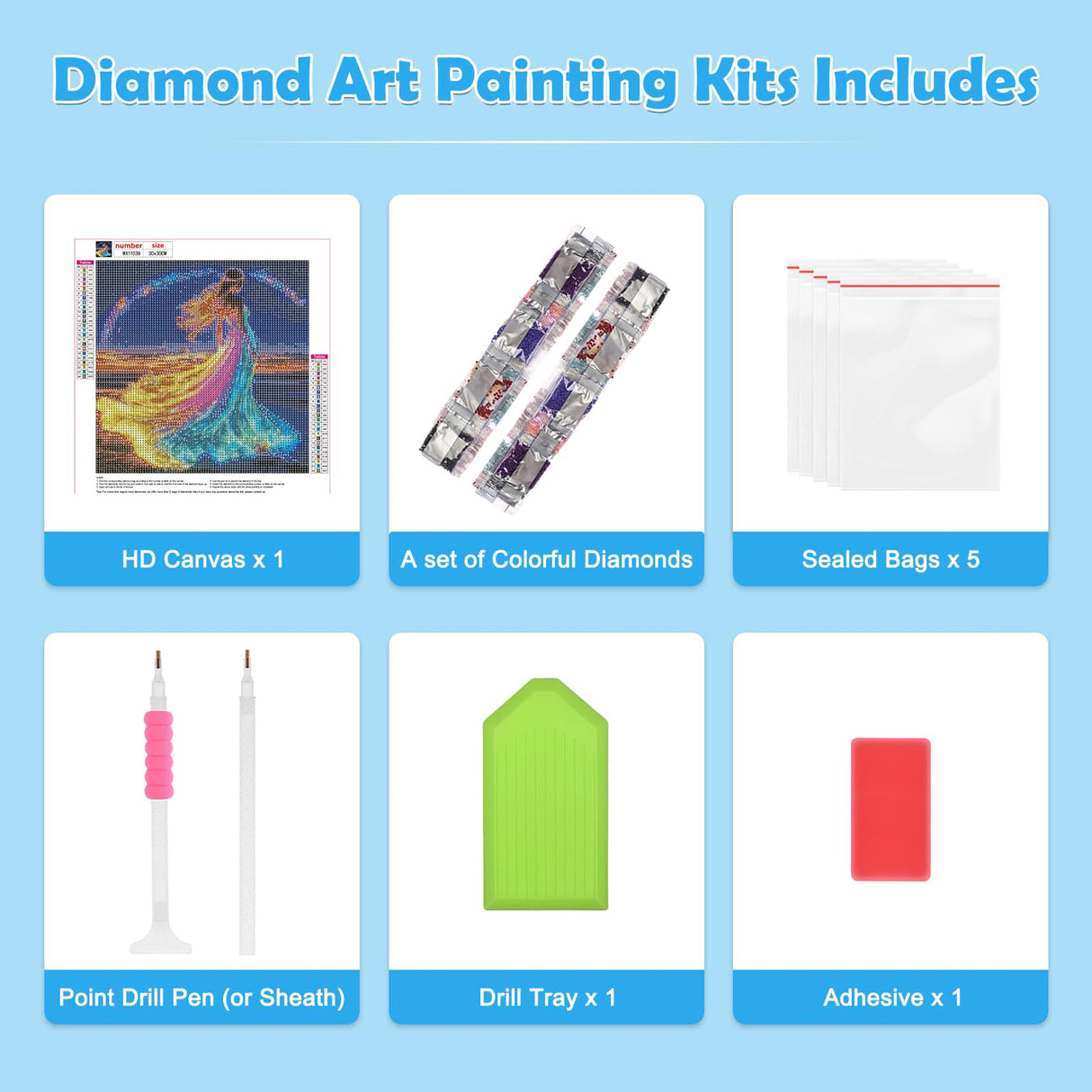 MOGTAA Rainbow Fairy Diamond Art Kits for Adults, Starry Sky Diamond Painting Kits for Beginners, DIY 5D Diamond Dots Kits Gem Painting for Home Wall Art Decor 12x12 inch MOGTAA