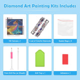 MOGTAA Rainbow Fairy Diamond Art Kits for Adults, Starry Sky Diamond Painting Kits for Beginners, DIY 5D Diamond Dots Kits Gem Painting for Home Wall Art Decor 12x12 inch MOGTAA