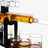 Gifts for Men Dad, Gun Whiskey Decanter Set - Scope Glass AR Limited Edition, Silencer Stopper, 800ml & 12oz Bullet Glasses - Winter, Father's Day, Birthday Gift, Drinking Party, Liquor, Vodka Gifts The Wine Savant