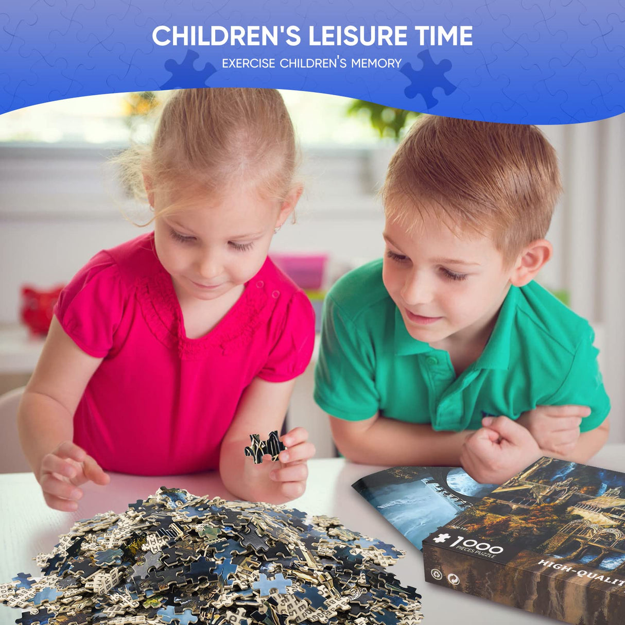 Puzzles for Adults 1000 Pieces,Lord of The Rings Puzzle,Waterfall Town 1000 Piece Puzzle for Adults Artwork Jigsaw Puzzle Family Game Puzzle Phinli